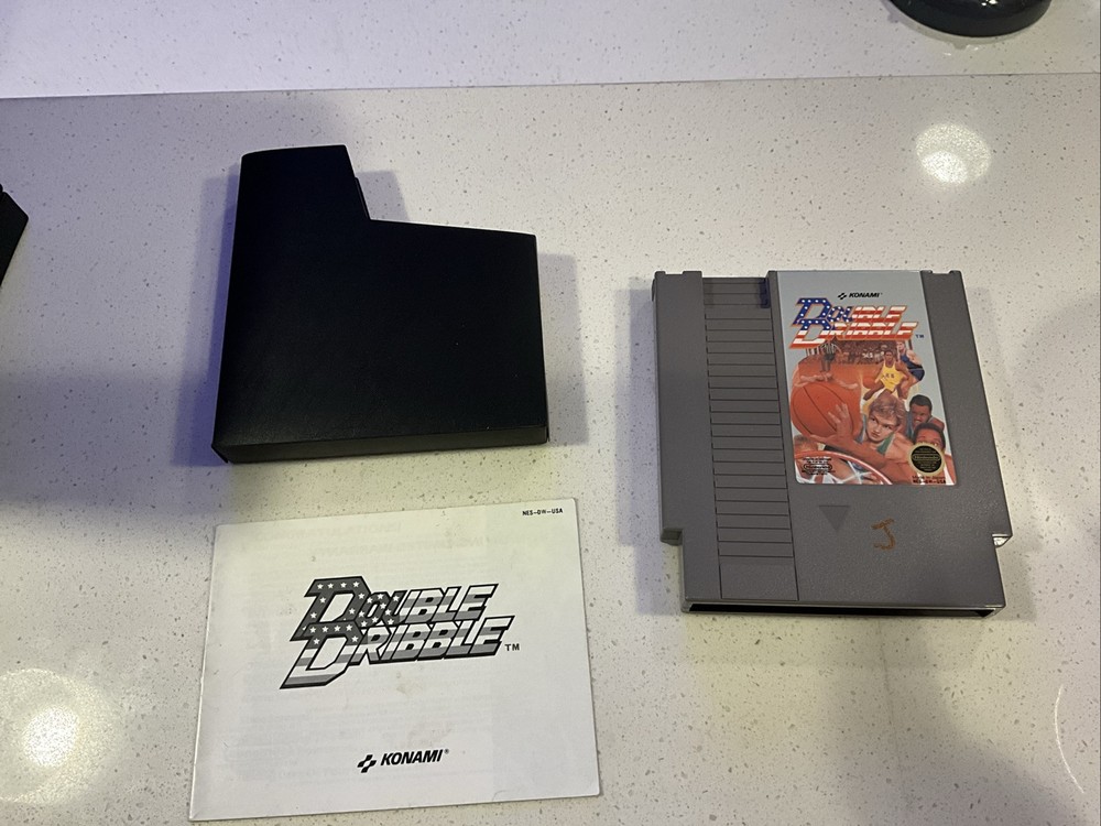 Double Dribble NES Cartridge with Manual - Authentic Tested-image