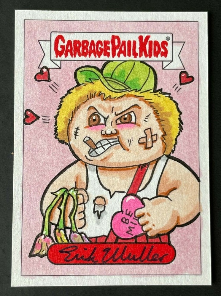 2022 Topps Garbage Pail Kids Disgusting Dating Erik Muller Sketch Card Art Rare