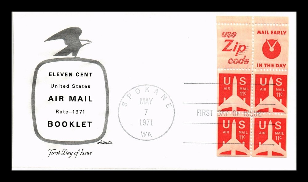 DR JIM STAMPS US COVER AIR MAIL 11C BOOKLET FDC SCOTT C78A ARTMASTER CACHET