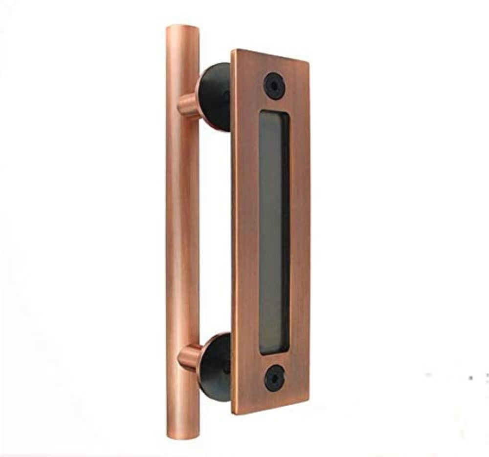 12 Inch Sliding Barn Door Handle Heavy Duty Pull and Flush Set Large Rustic S...