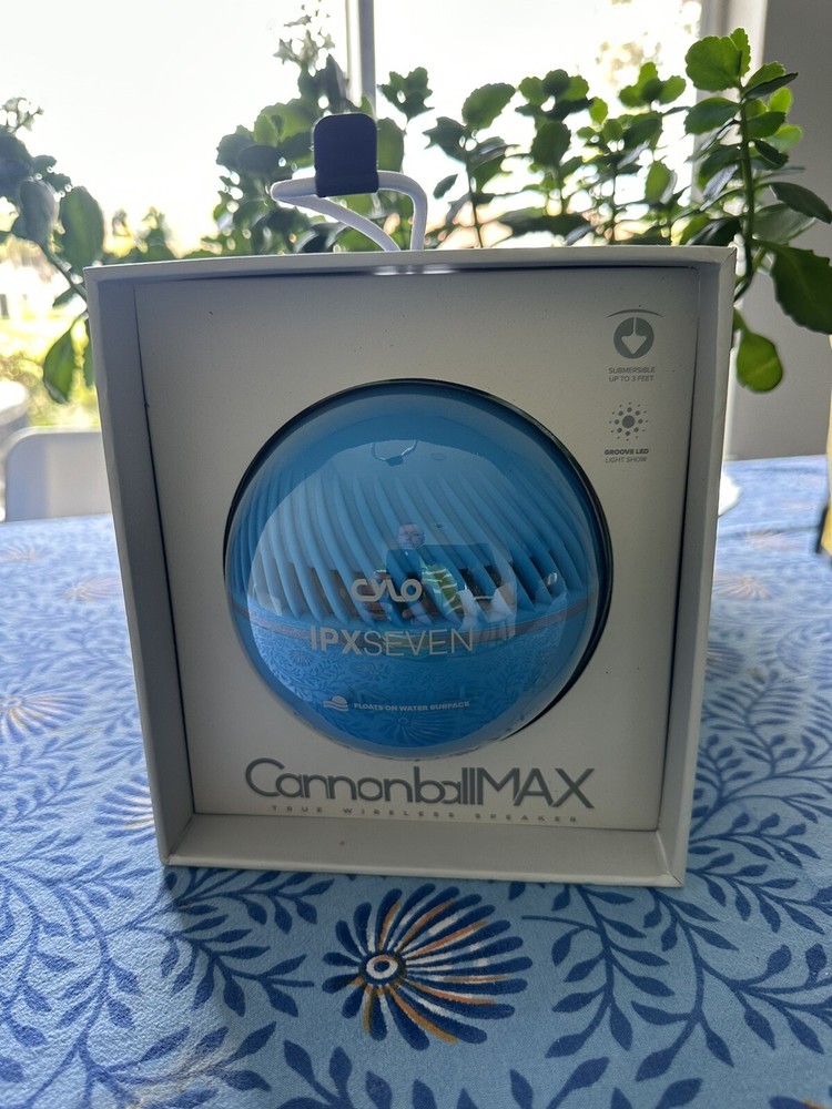 CYLO Cannonball Max waterproof floating Bluetooth speaker in blue True Wireless Stereo NEW