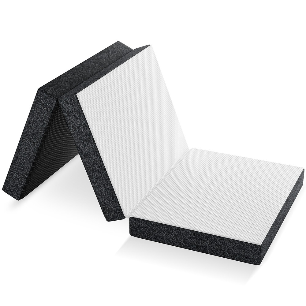 Tri-Fold Memory Foam Bedroom Folding Mattress Portable Topper Floor Bed Mat