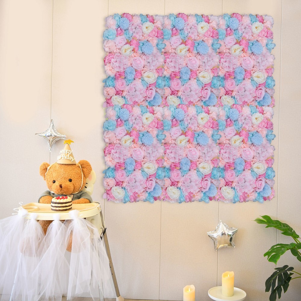 6?? Orchid Pink Artificial Flower Wall Panel for Wedding Valentine Backdrop Decor