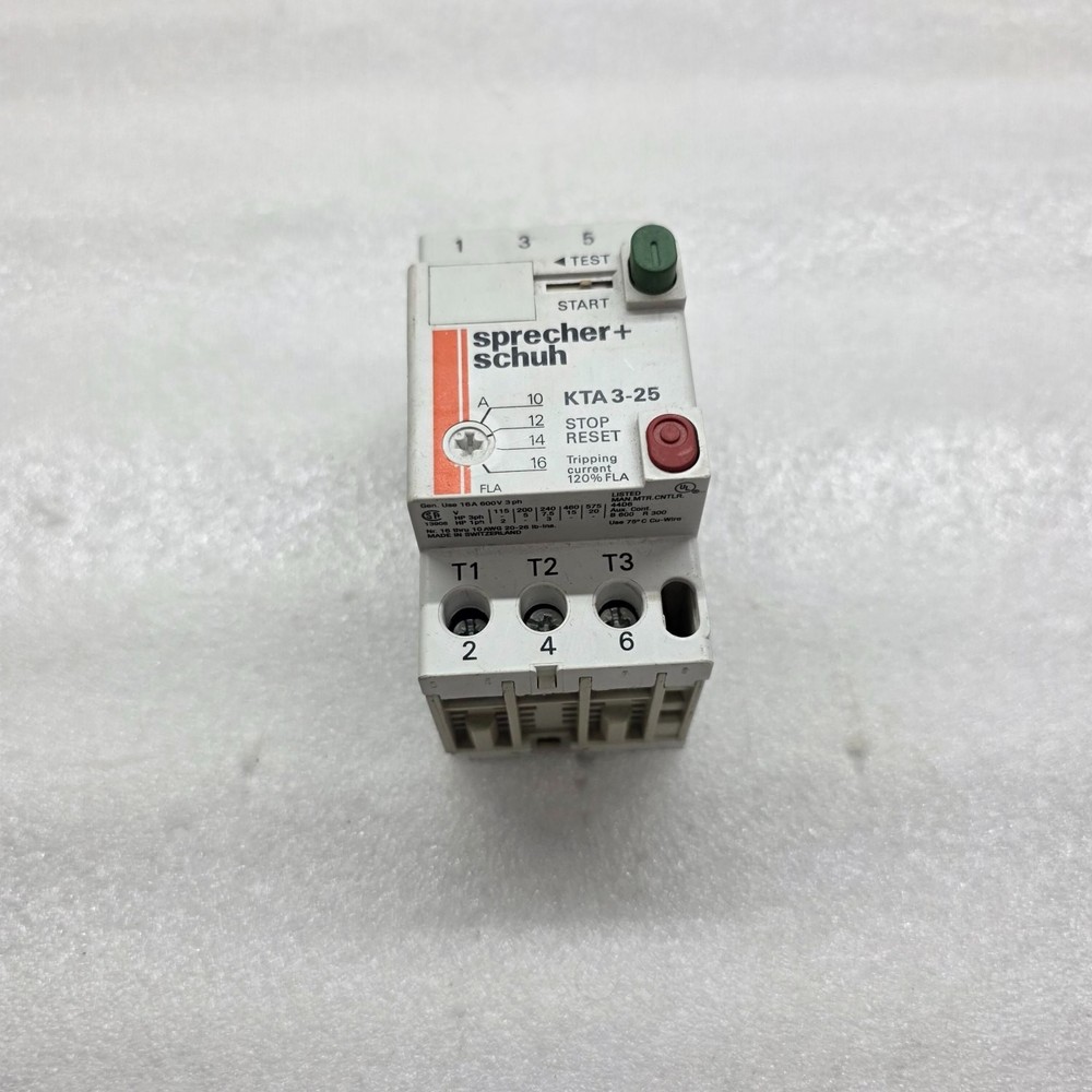 SPRECHER + SCHUH KTA 3-25 MOTOR CONTROLLER 10-16 A