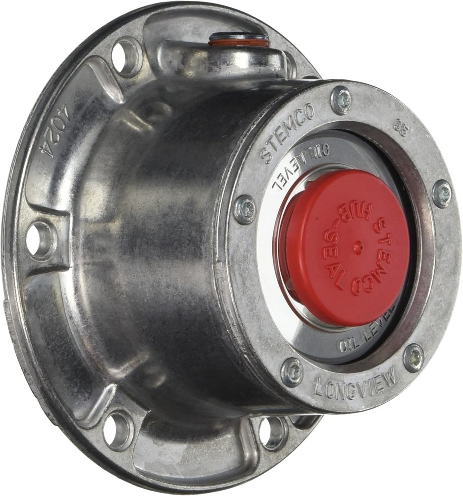 Stemco 343-4024 Hub Cap With Pipe Plug Silver