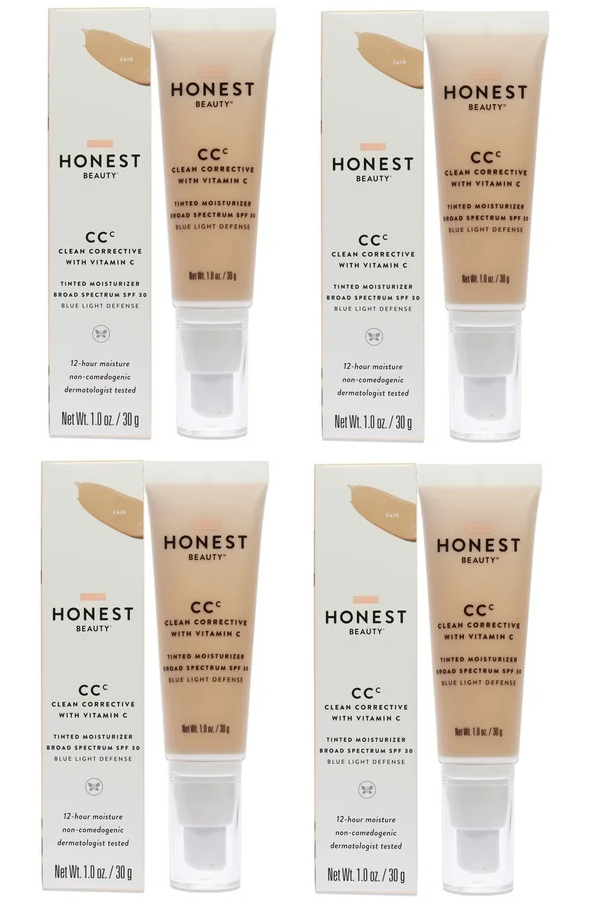 Honest CC Cream Fair SPF 30 Vitamin C 12 oz Pack of 4