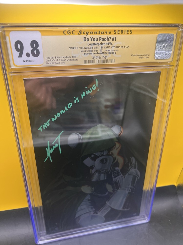 Do You Pooh #1 Infamous Iron Pooh Virgin 2024 Metal 4/5 signed by Marat Mychaels