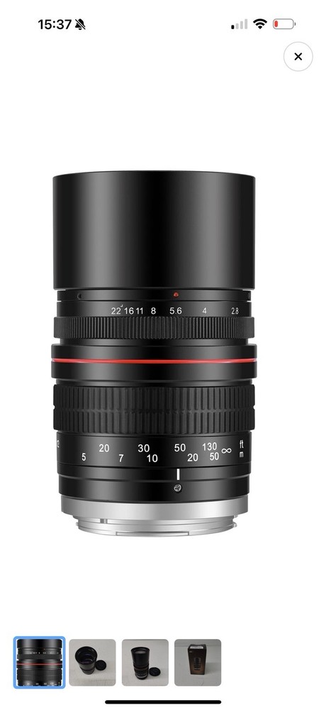 Canon EOS 5D 7D 135mm F2.8 Full Frame Manual Telephoto Lens