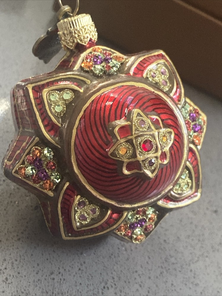 Jay Strongwater  Neiman Marcus Ornament 2002 Swarovski Crystals Box Certificate