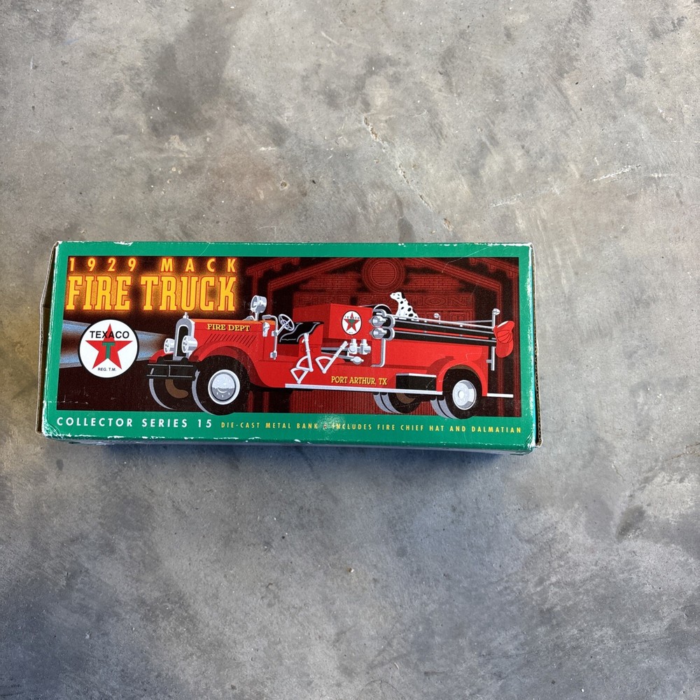ERTL 1929 Mack Fire Truck Texaco Diecast Metal Bank Collector Series #15 NEW NIB