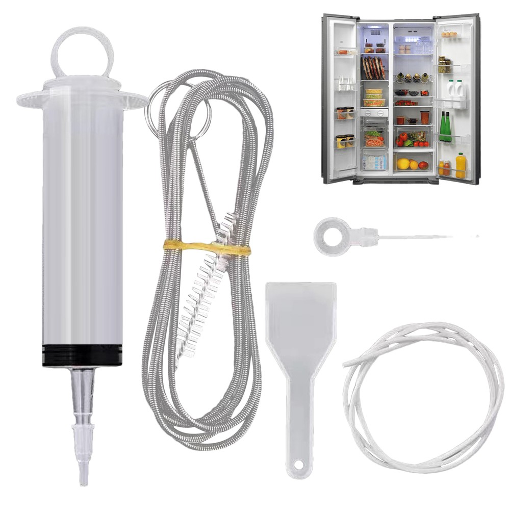 Refrigerator Drain Hole Clog Remover Set Fridge Cleaning Tool Shovel Hose Kit