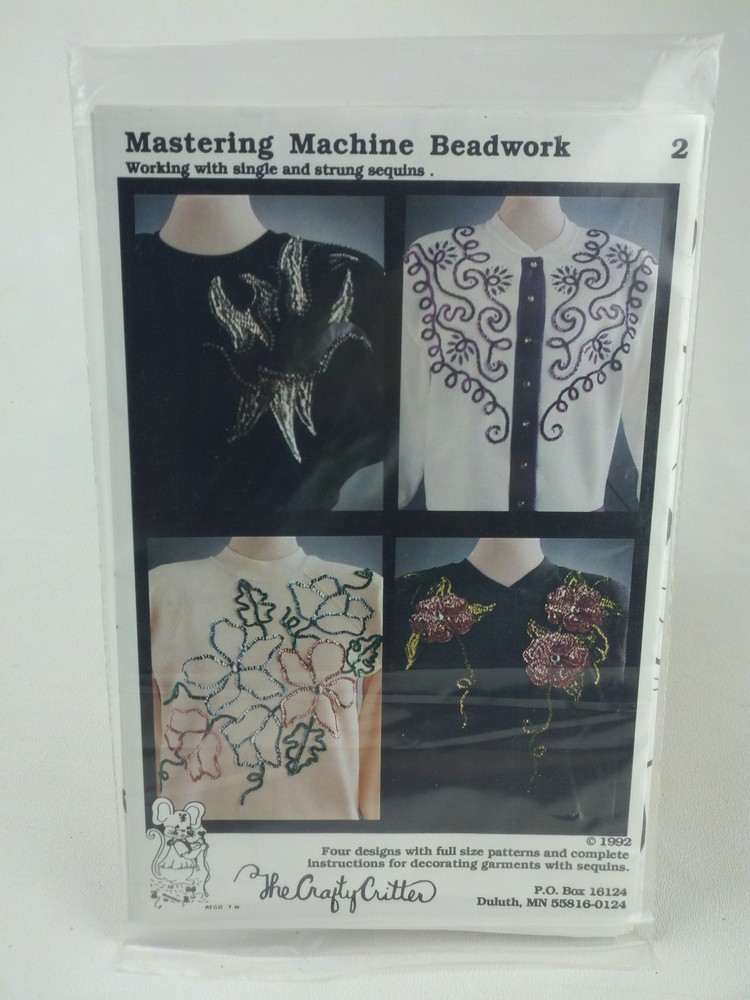 Mastering Machine Beadwork - Working With Single And Strung Sequins Pattern