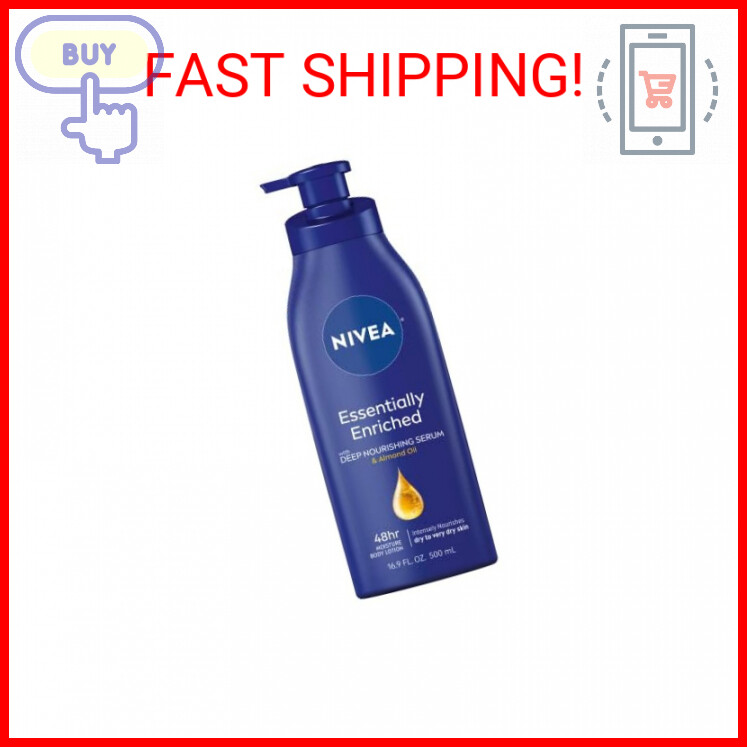 NIVEA Essentially Enriched 16.9 Fl Oz Body Lotion for 48-Hour Dry Skin Moisture