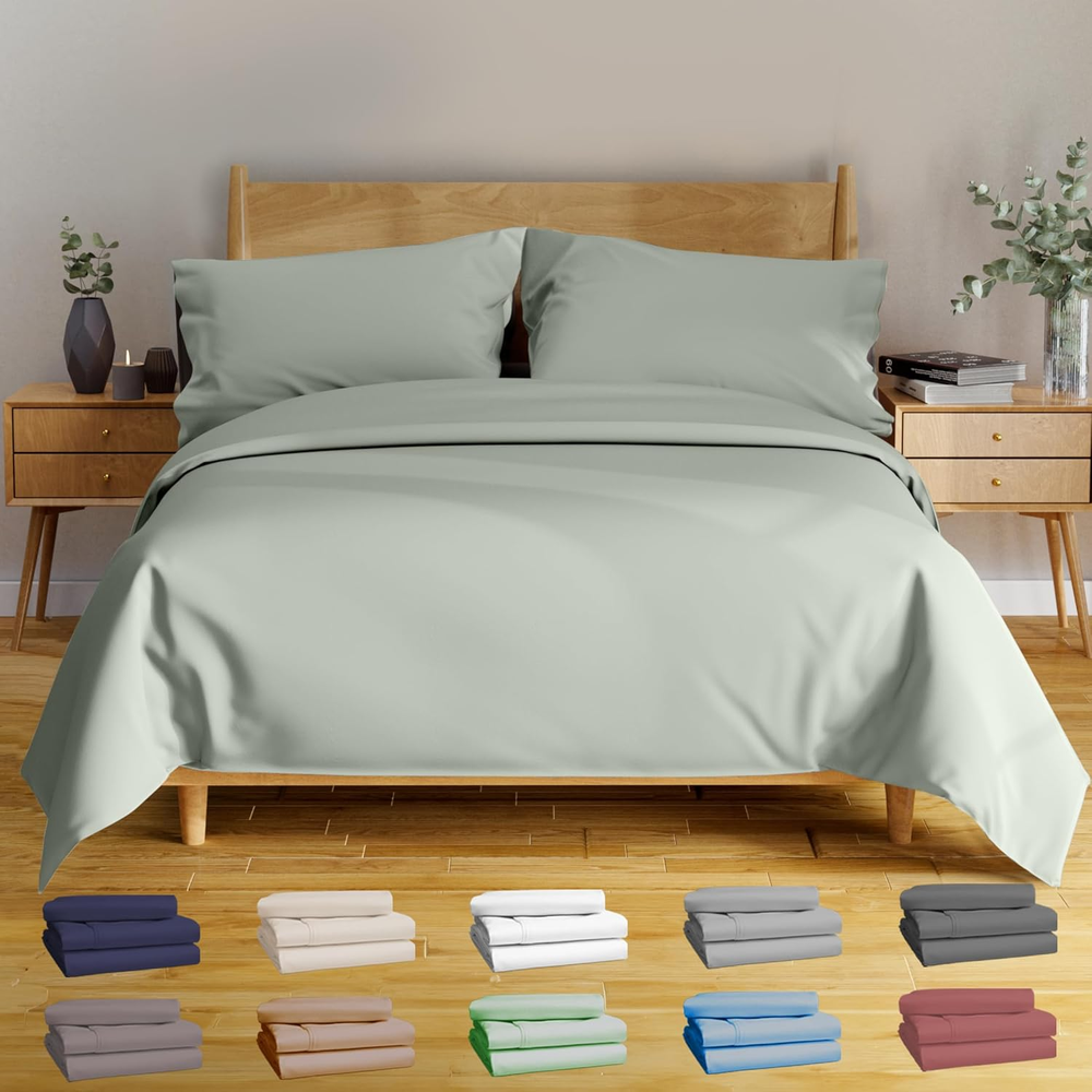 Luxury 100% Bamboo Viscose Full Sheet Set - Soft Breathable Bedding