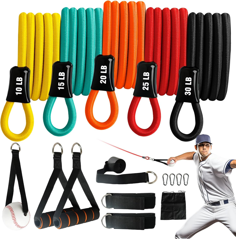 Baseball Bands 16 Pcs Highly Elastic Durable Baseball Arm Bands Baseball Trainer
