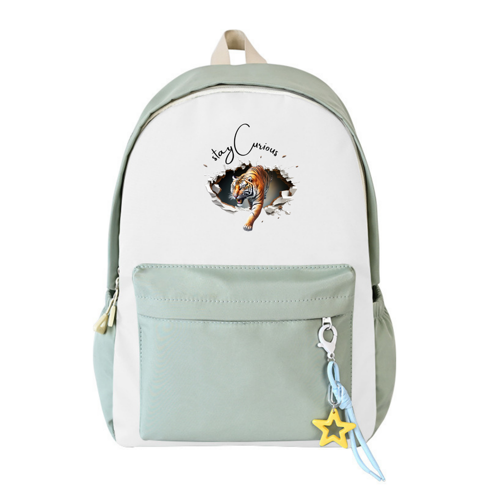 Custom Kids Tiger Backpack for School - Fun Student Book Bag Gift-image