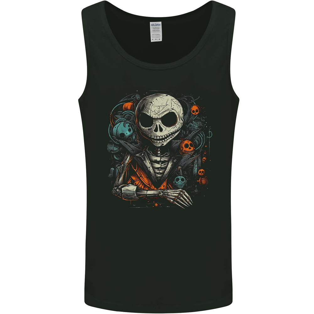 Jack Skeleton Halloween Evil Demon Mens Vest Tank Top