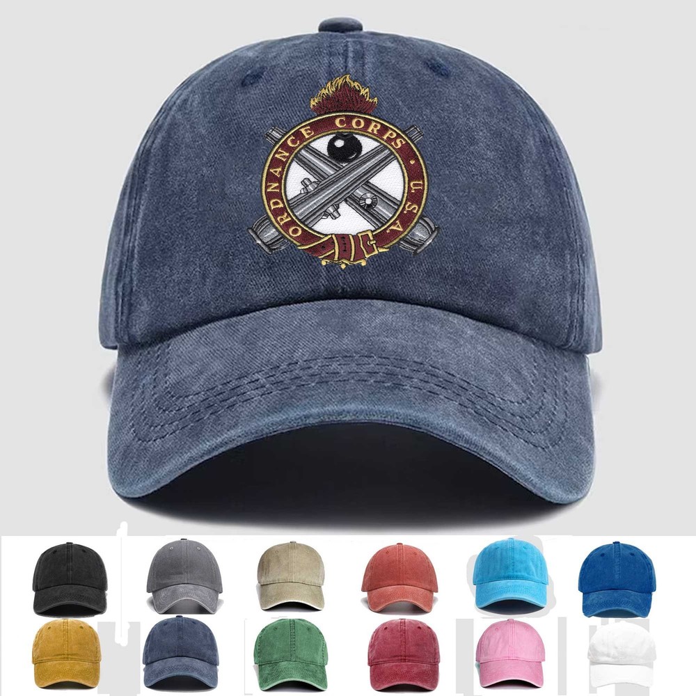 Custom Embroidered Hat Ordnance Corps Crest United States Army, Veteran Cap
