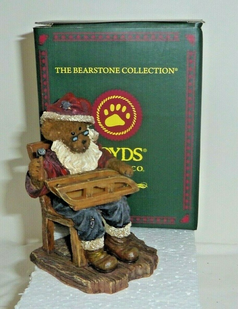 Kringlebeary Claus North Pole Boyds Bearstone Christmas figurine 1st ED 4022276