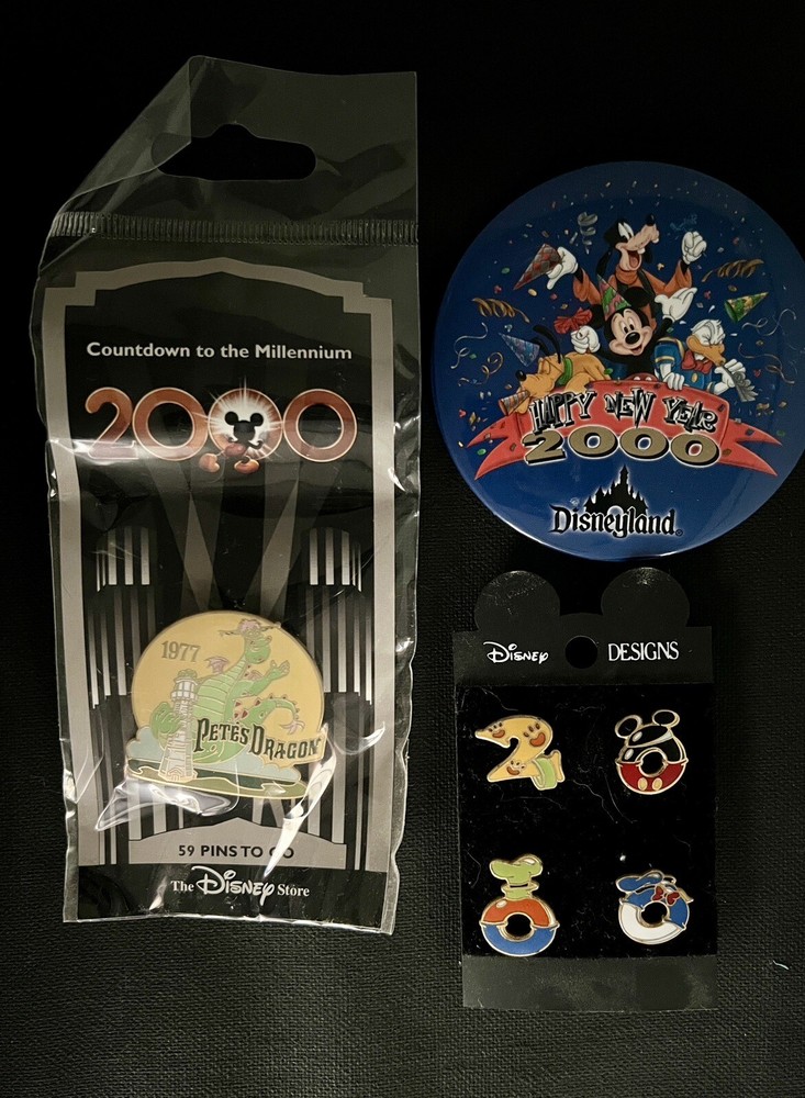 Disneyland 2000 New Year Celebration Pin Lot Collectible-image