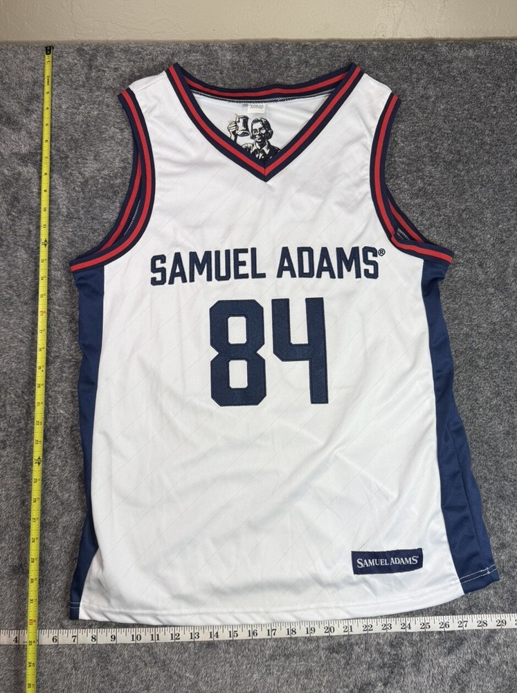 Samuel Adams Beer #84 NBA March Madness Basketball Jersey Size Large