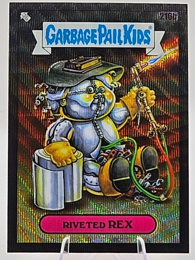 2022 Topps Garbage Pail Kids GPK Chrome 5 BLACK REFRACTOR 216b Riveted Rex 54/99
