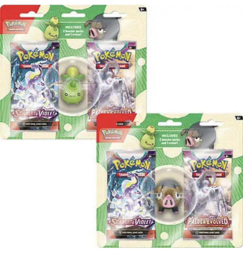 POKEMON BACK TO SCHOOL ERASER BLISTER 2023 SET OF 2 SEALED-image