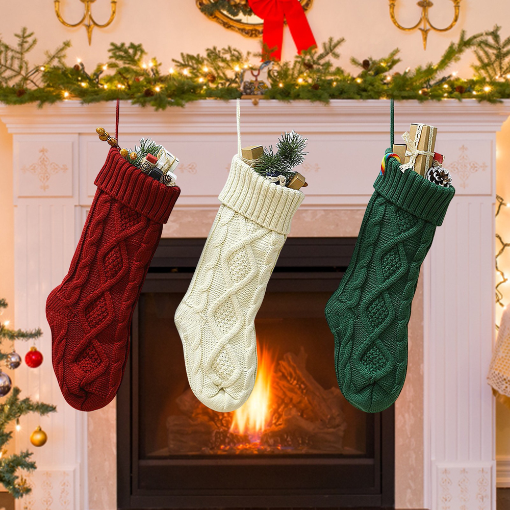 Festive Christmas Stocking Decorations for Tree Gift Set  