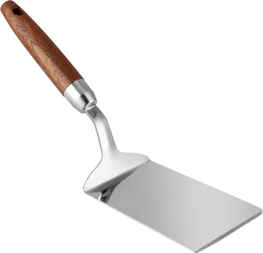 Stainless Steel Spatula with Wooden Handle, Nonstick Pancake Turner, Fried Egg F