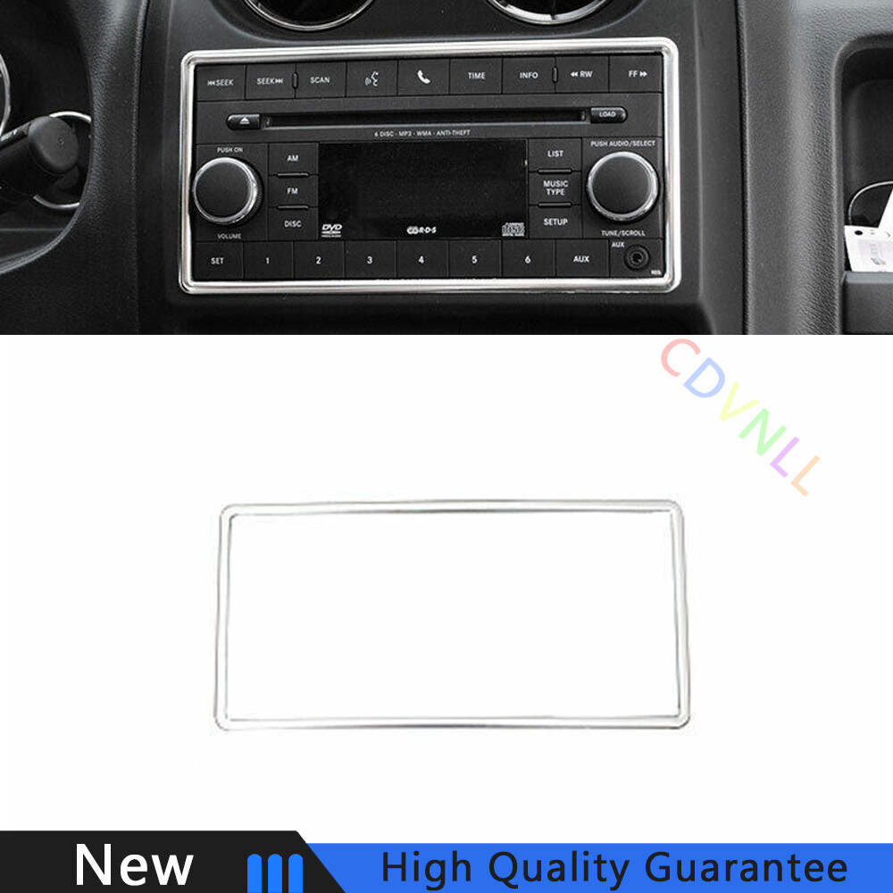 For Jeep Compass 2010-2016 Chrome Silver Console CD Button Control Frame Trim 1X