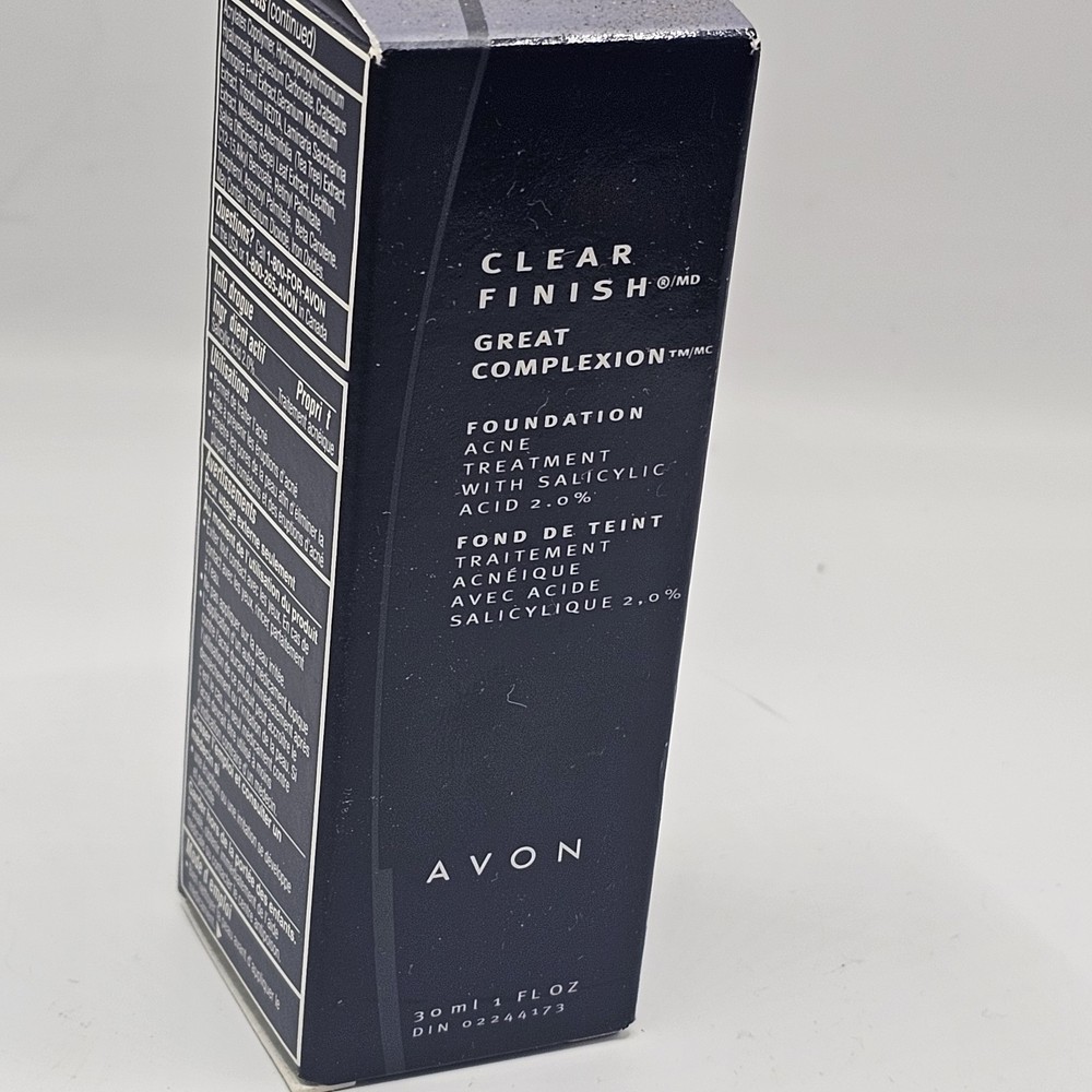 Avon CLEAR FINISH Great Complexion Foundation Warmest BEIGE Acne Treatment Ex 06