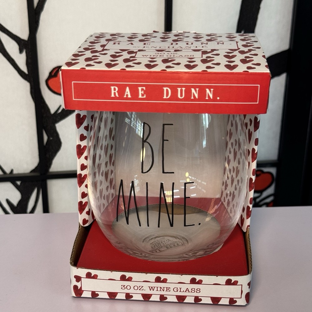 Rae Dunn Be Mine 30 Oz Stemless Wine Glass by Enchante