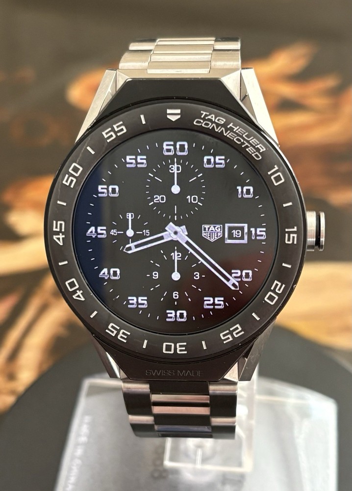 TAG Heuer Connected Men's Black Watch - SBF8A8001 - Stainless Steel Bracelet-Box