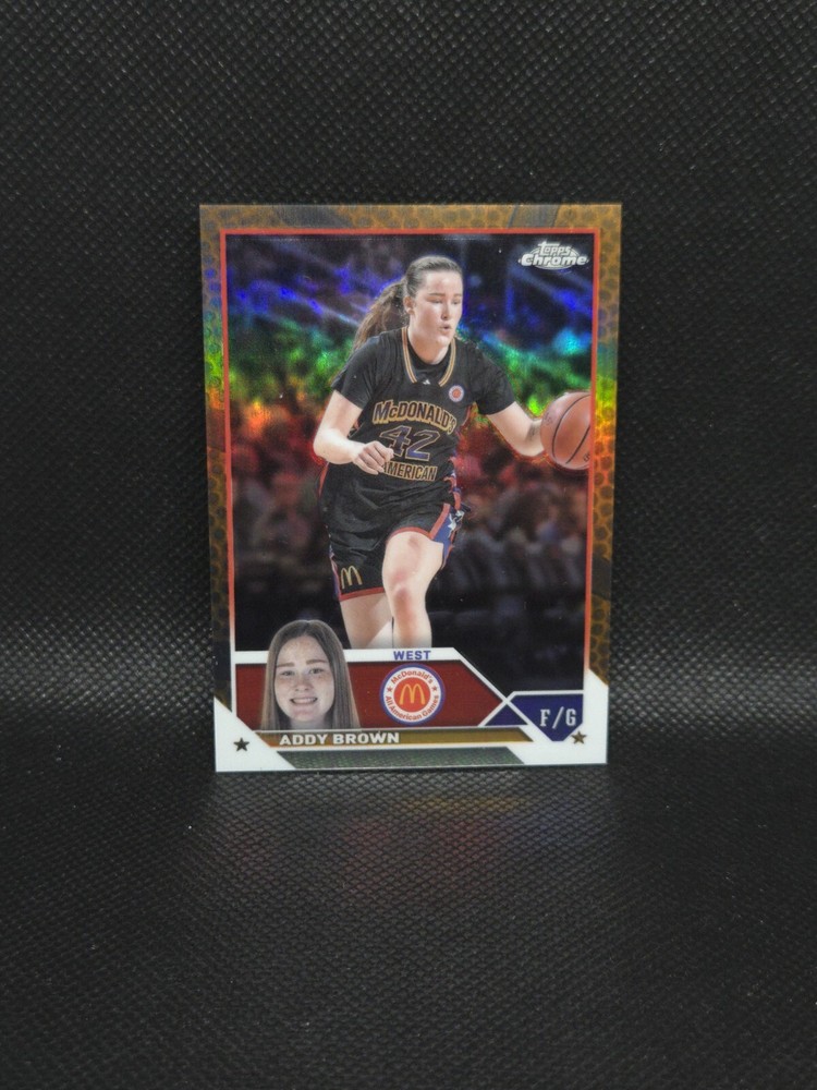 2023 Topps Chrome Mcdonalds Addy Brown Orange Basketball Parallel Refractor /25
