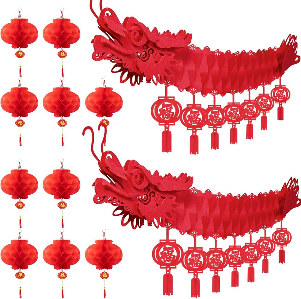 3D Chinese New Year Dragon Ceiling Decorations, Chinese Dragon Decoration with 2