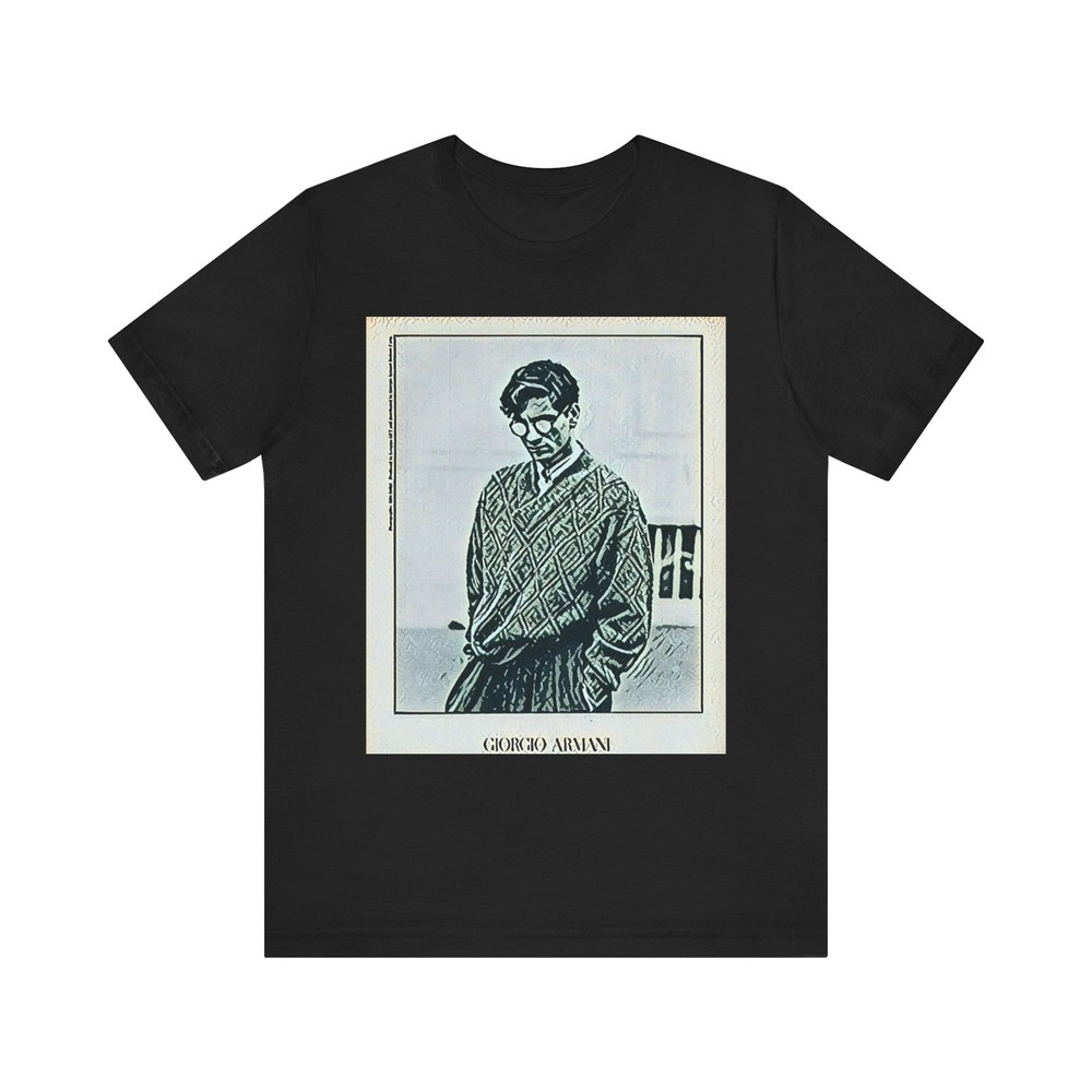 Giorgio Armani Graphic Print Art Crewneck Unisex Jersey Short Sleeve Tee Shirt