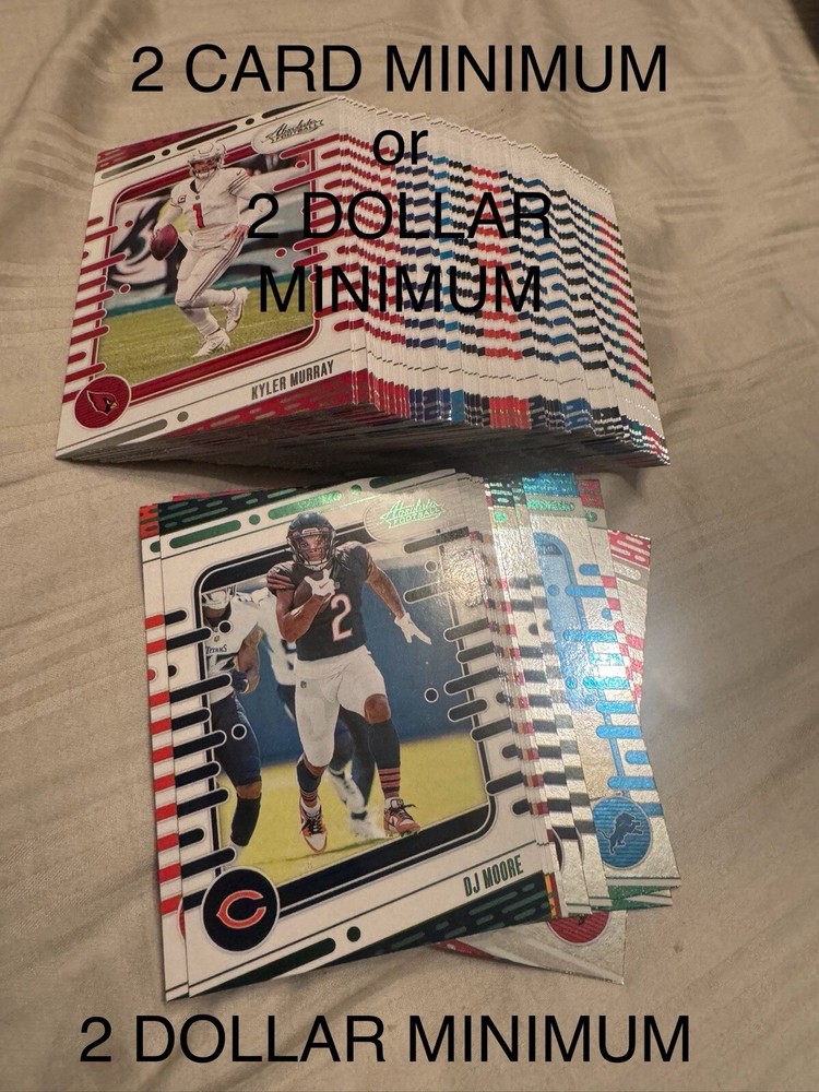 2024 Panini Absolute Football Pick Your Card 1-200. Vets & RC 2/$2 CARD MINIMUM