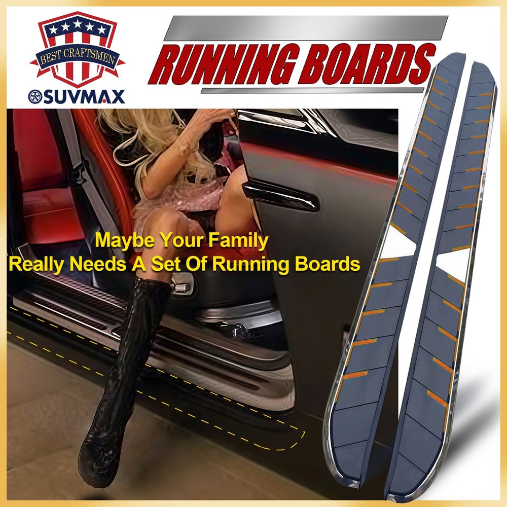 Running Boards Fits For Ford Explorer 2011-2019 Side Step Nerf Bar Stairs 2pcs