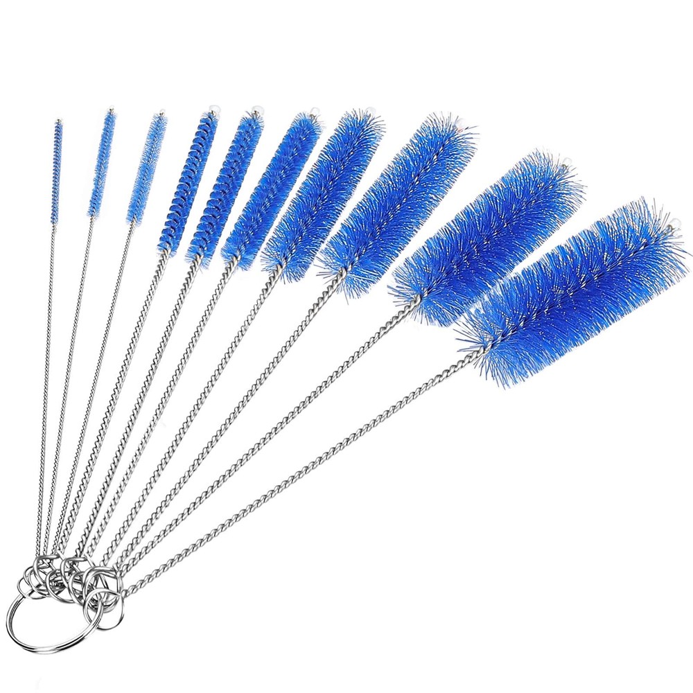 Bottle Cleaning Brushes 8 Inch Nylon Tube Brush Set Cleaner for Narrow Neck B...
