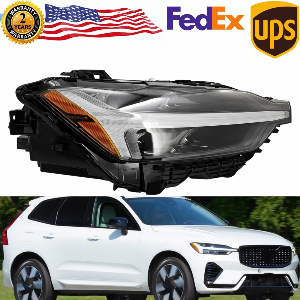 LED HEADLIGHT ASSEMBLY W/ ADAPTIVE FOR 2022-2024 VOLVO XC60 RIGHT PASSENGER SIDE