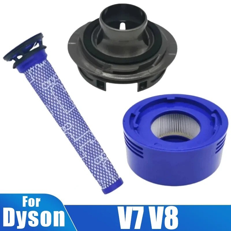 3-Piece HEPA Filter & Motor Cover Set for Dyson V7 V8 Vacuum Parts