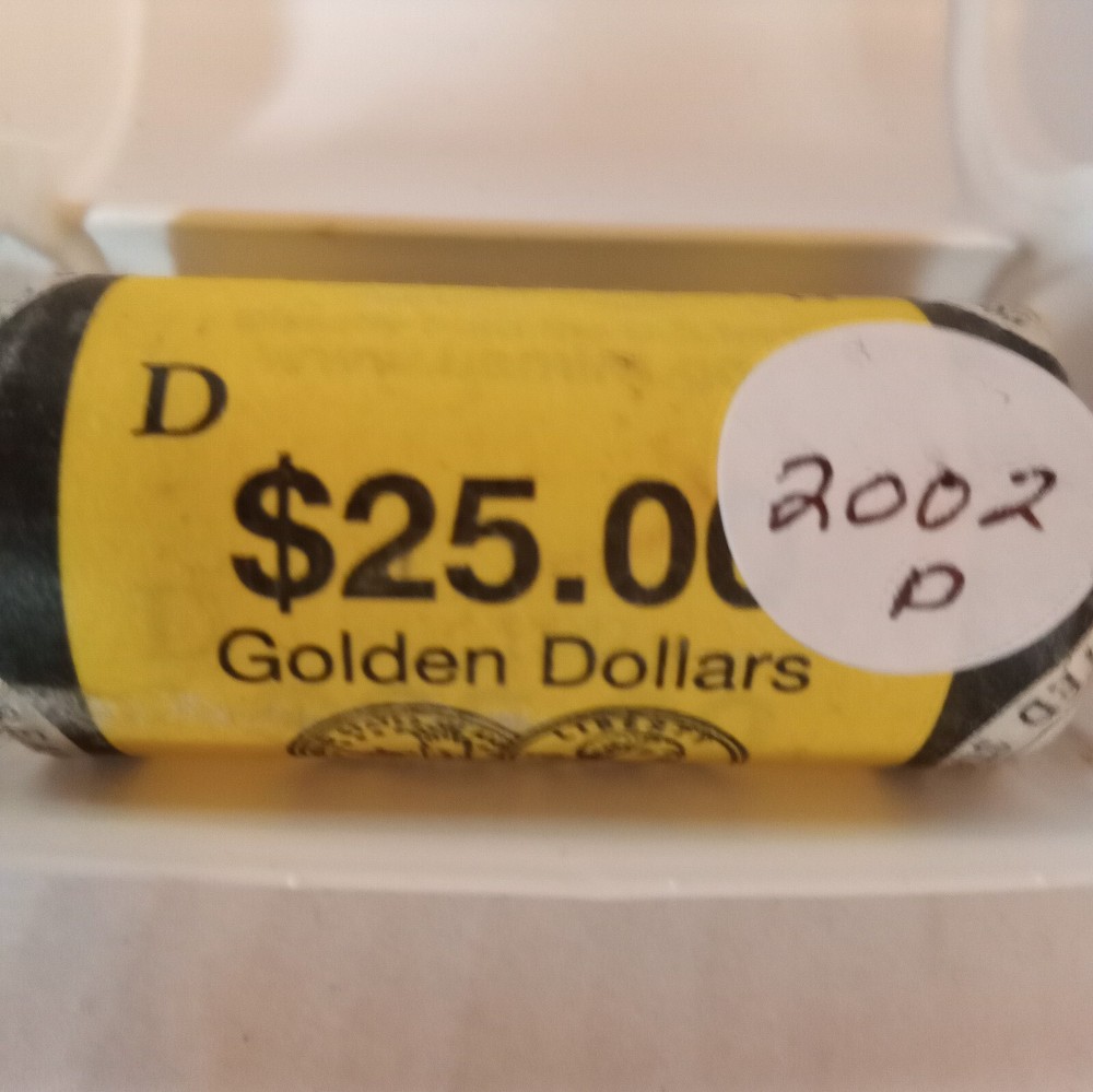 2002 - D - Sacagawea - Native American - Golden Dollars - $25 US Mint Roll
