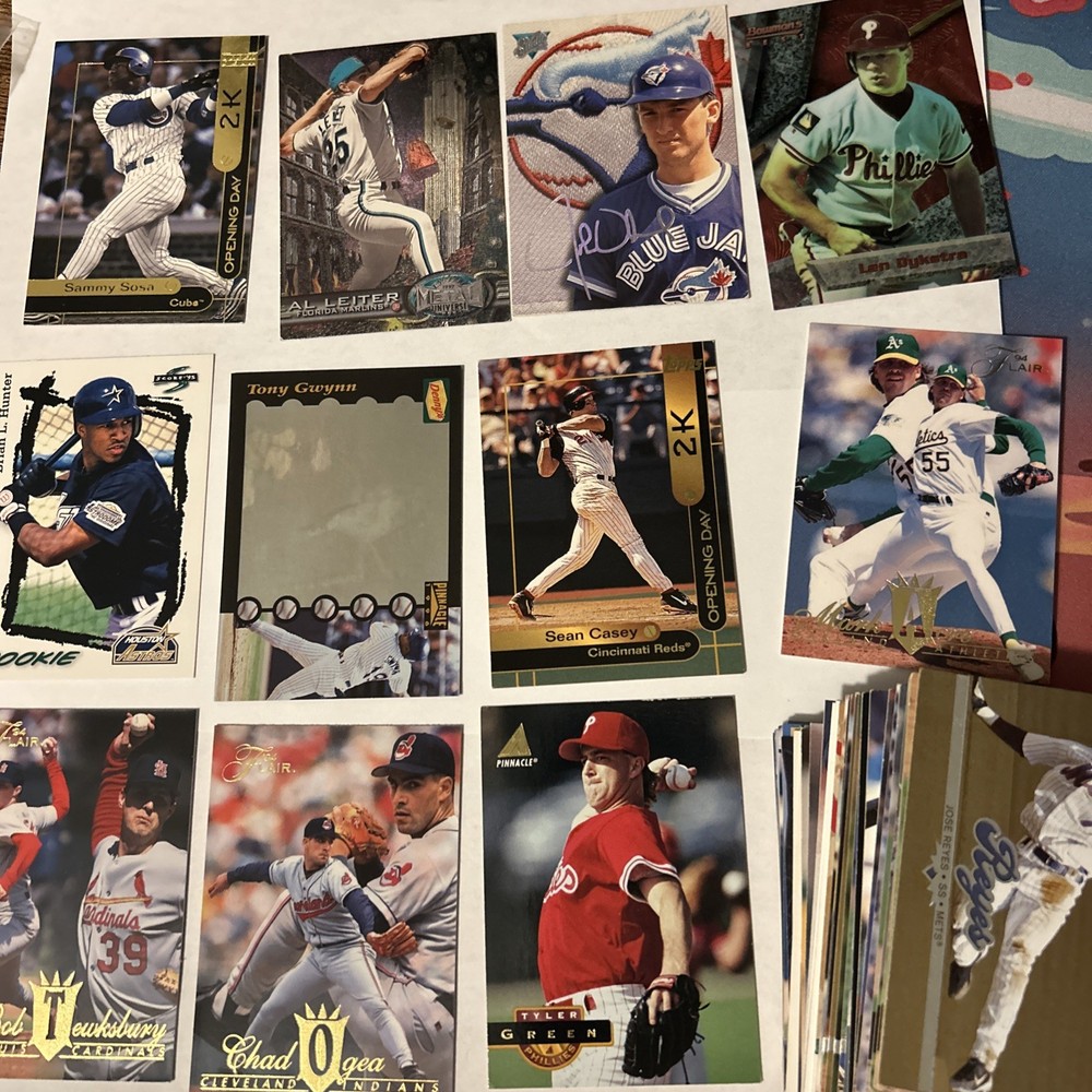 Lot of Mixed Baseball Cards Various Years and Players