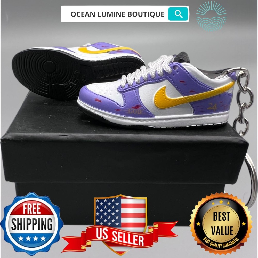 SB DUNK 3D Mini Sneaker Keychain, Jordan Sneaker Collectible, Box Options