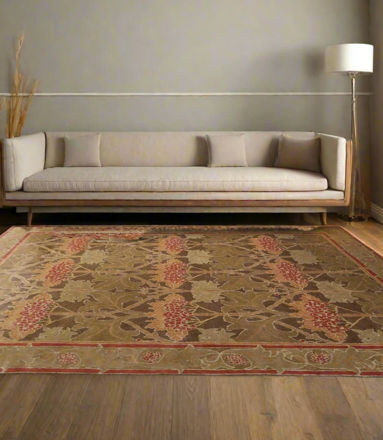100% Wool Rug | Hand Tufted Pottery Barn Cecil Area Rug | William Morris Decor