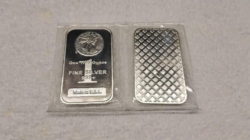 TWO ONE OUNCE .999 FINE SILVER BARS (SEALED) #2