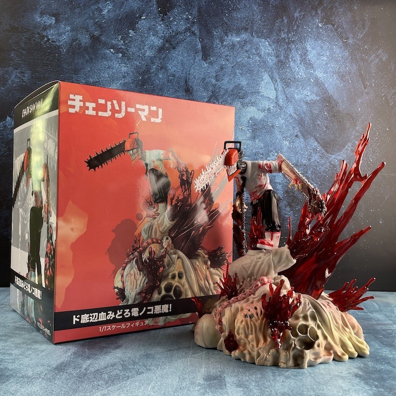Chainsaw Man Pochita Denji PVC Model Statue Figure Toy Ornament Collectible 18cm