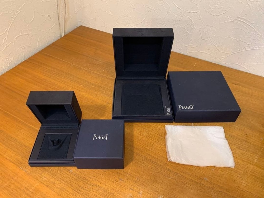 Piaget box jewelry case set Ring case earring case of 2 empty cases used Japan