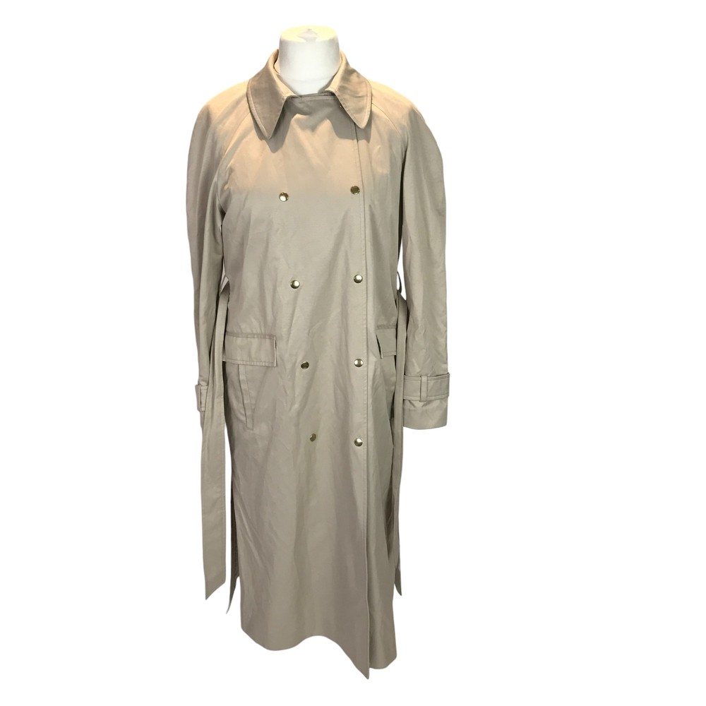 Anne Weyburn Trench Coat Ladies Beige Size 10 Double Breasted Cotton Mix Jacket