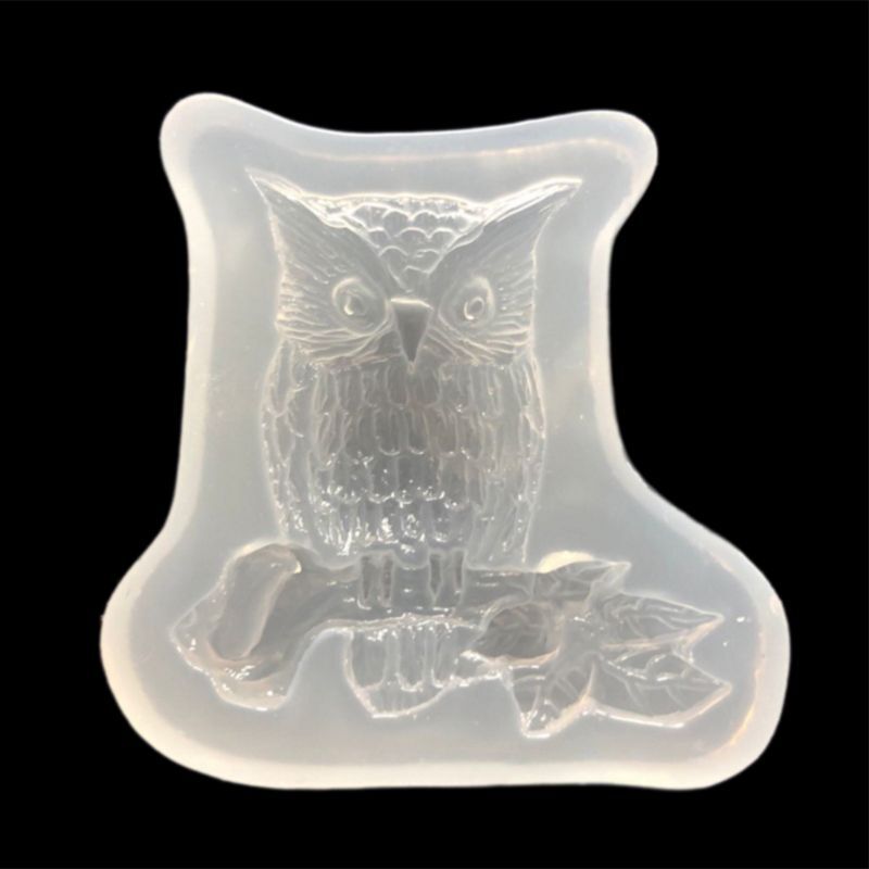 2.17x2.17in Owl Pendant Mold for DIY Jewelry Making with UV Epoxy Resin